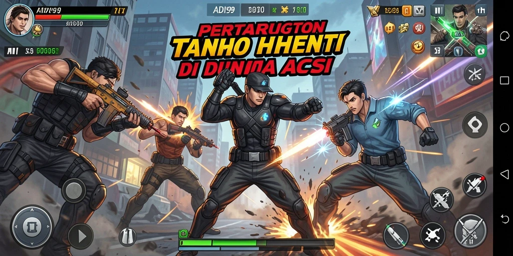 Tampilan dinamis dari gameplay ADI99 yang menegangkan.