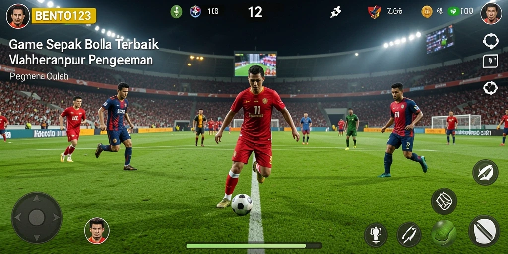 Tampilan gameplay BENTO123 yang menarik dan penuh aksi sepak bola.
