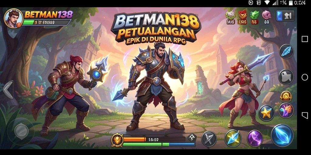 Tangkapan layar gameplay BETMAN138 menunjukkan pertarungan epik dan eksplorasi dunia yang menakjubkan.