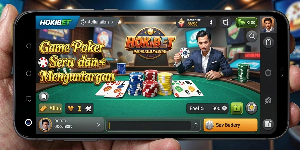 Screenshot HOKIBET menunjukkan gameplay poker yang menarik dan seru.