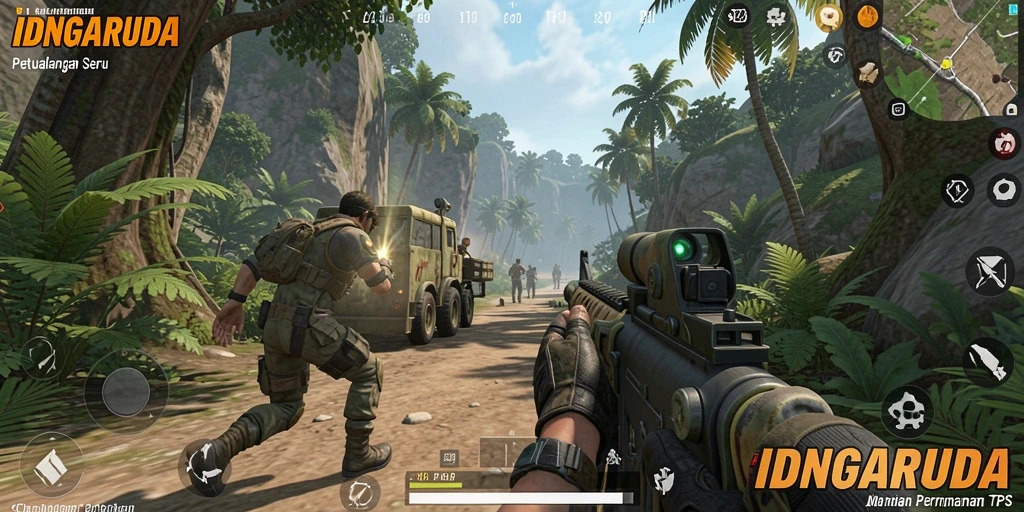 Menampilkan gameplay seru dalam IDNGARUDA dengan aksi menegangkan.