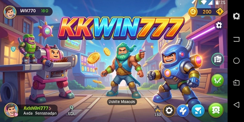 Tampilan gameplay seru KKWIN777 yang penuh warna dan tantangan.
