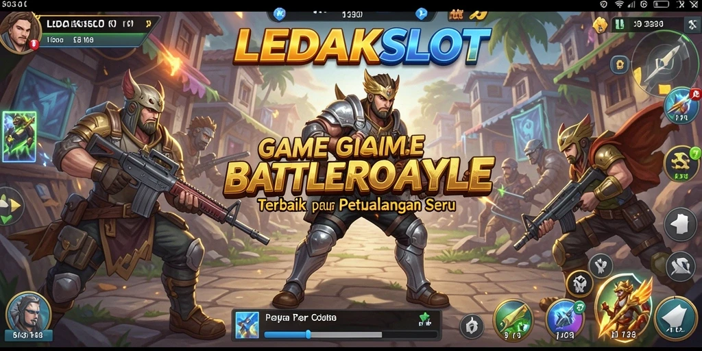 Tampilan seru gameplay LEDAKSLOT dengan pertempuran intens.