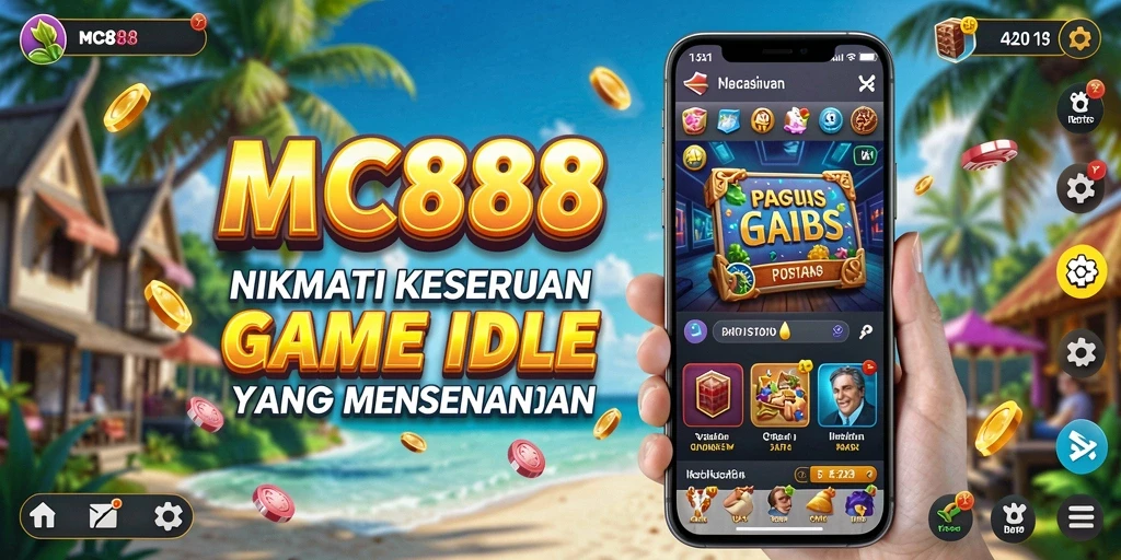 Screenshot utama MC888 menunjukkan gameplay Idle yang menarik dan menghibur.