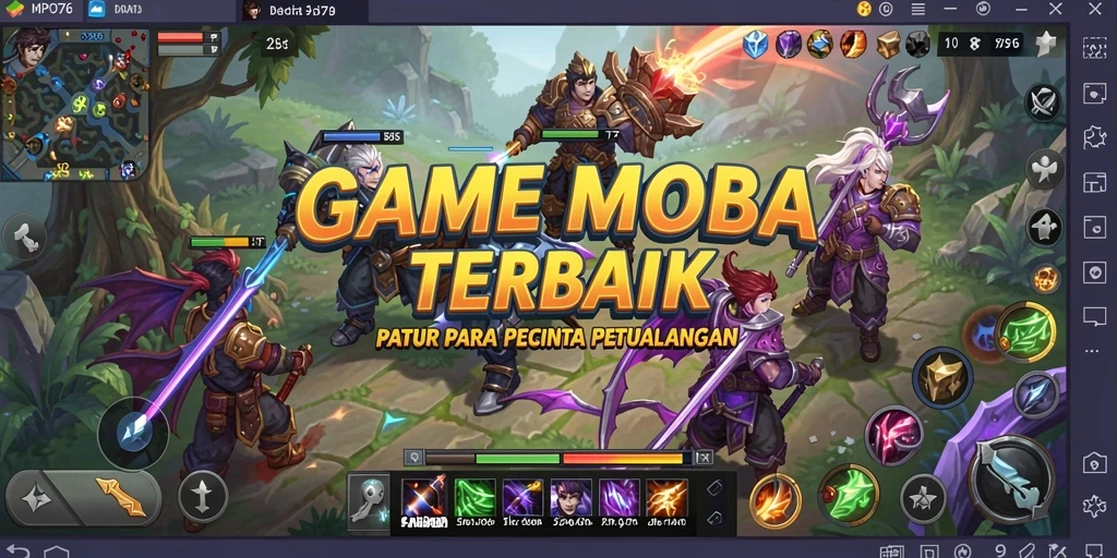 Tampilan gameplay seru dari MPO76 dengan aksi pertarungan epik.
