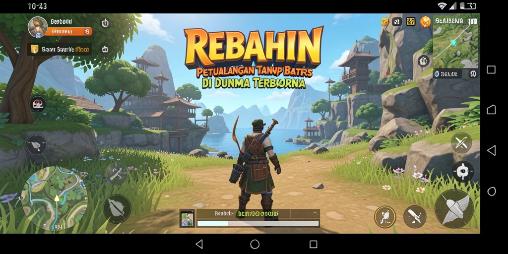 Screenshot menampilkan petualangan seru dalam game Open World.