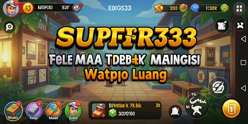 Tangkapan layar utama dari SUPER33 menunjukkan gameplay santai dan menarik.