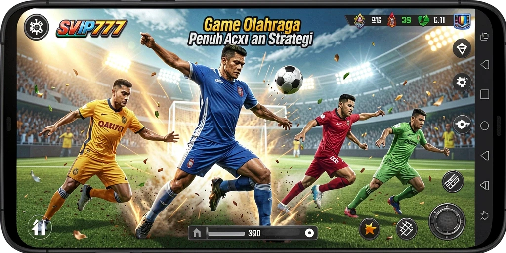 Screenshot SVIP777 menampilkan aksi seru dari pertandingan olahraga.